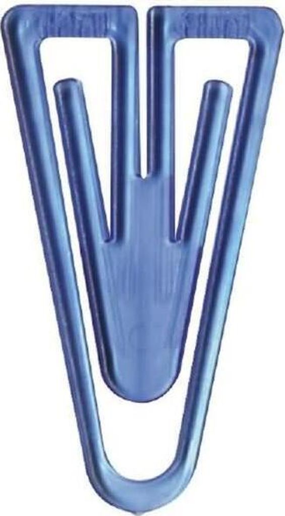 Büroklammern Plastiklips 21mm VE=1000 Stück kristallblau