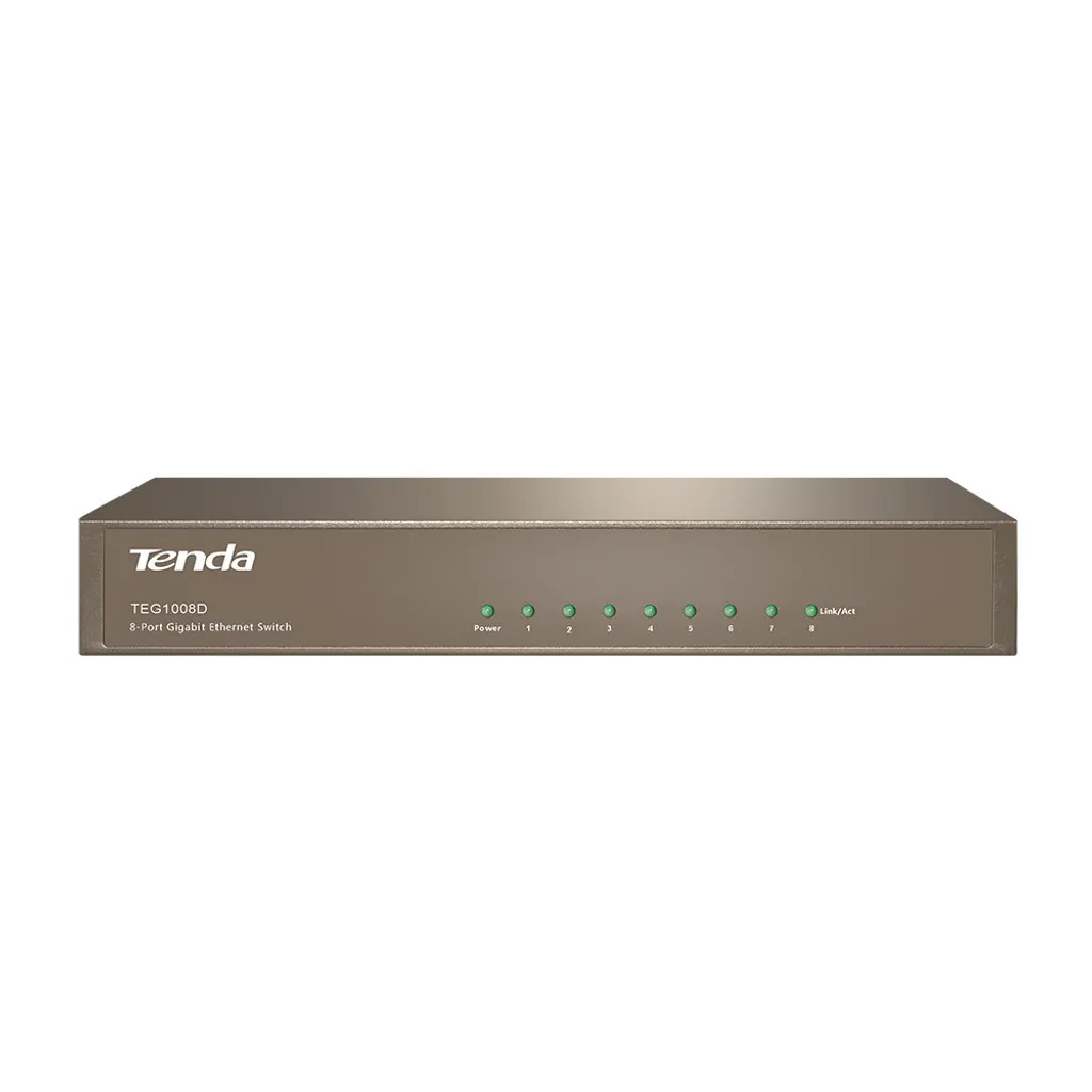 Switch Gigabit 8 Ports Tenda TEG1008D pour Streaming 4K et Gaming Fluide