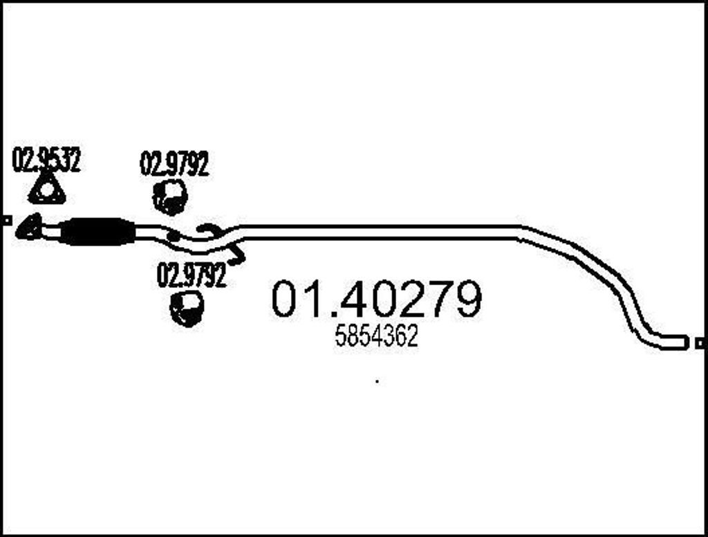 MTS Abgasrohr Auspuffrohr für OPEL Corsa D Schrägheck (S07) Vorne 01.40279