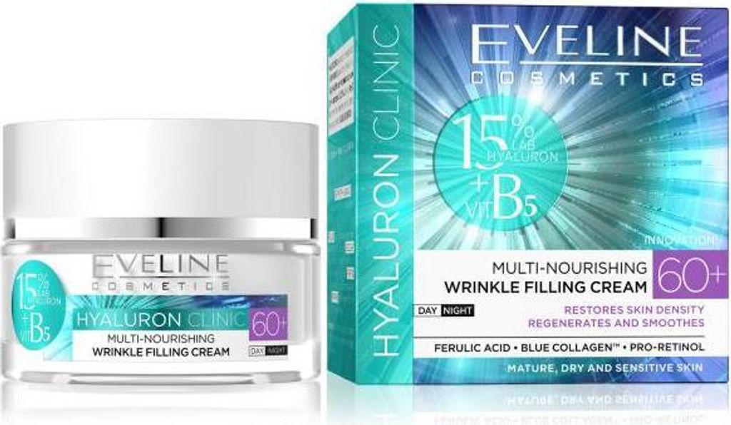 Eveline Hyaluron Clinic Day And Night Face Cream 60+ Produktbild 