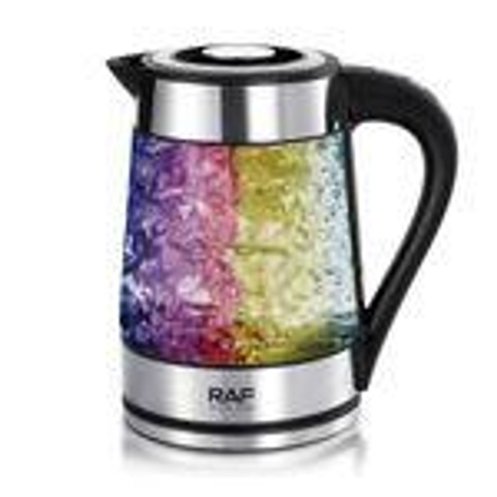 Glas Wasserkocher LED Edelstahl Teekocher 1,8L 2200W BPA-Frei mit Temperaturwahl