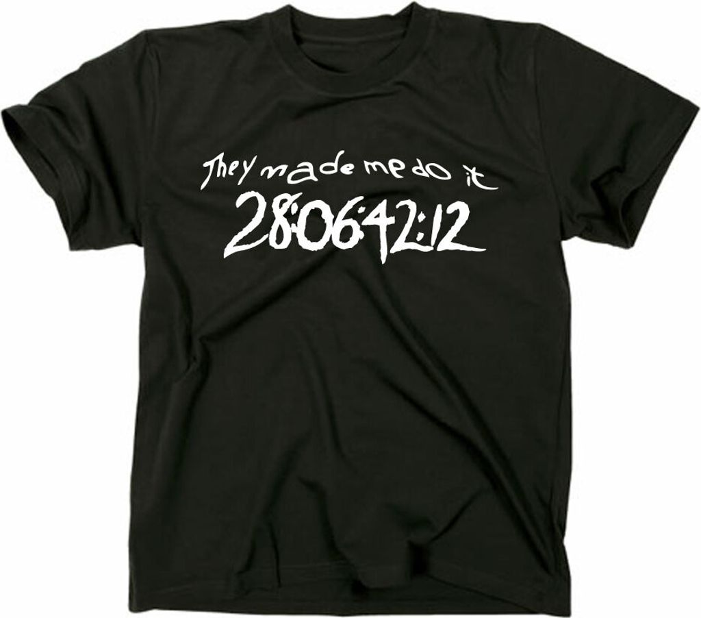 Styletex23 T-Shirt Donnie Darko They Made Me Do It, schwarz, S
