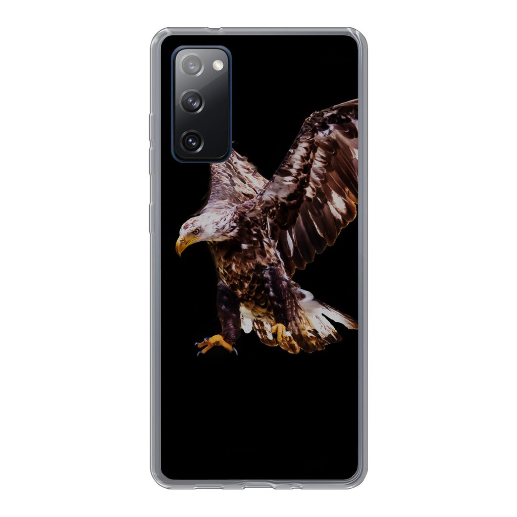 MuchoWow Handyhülle Schutzhülle Hülle für Samsung Galaxy S20 FE Adler - Vogel - Federn Silikon Softcase Handy Hülle - Abdeckung