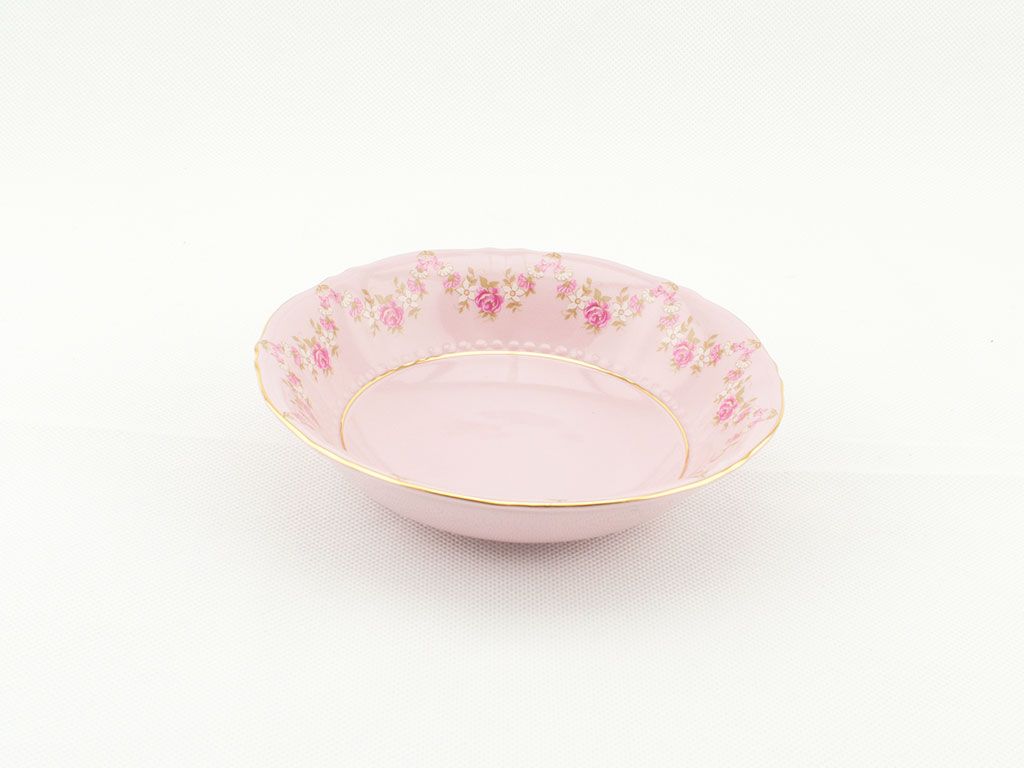 Compotier 13,5 cm, porcelaine rose, fleurs, Leander Image du produit 