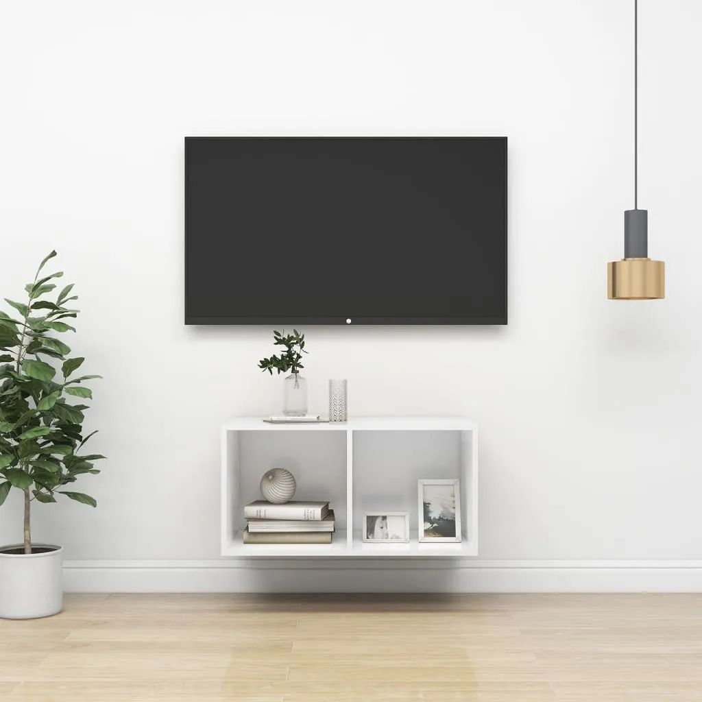 Maison Exclusive Mobile TV Bianco 37x37x72 cm - Porta TV Legno Multistrato