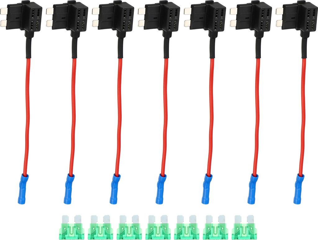 1 Satz 7 Stück Auto Sicherung Hahn 12V mit 7 Stück 30A Standard Sicherung