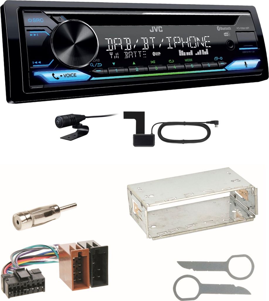 JVC KD-DB912BT Digitalradio Bluetooth Einbauset für Mercedes SLK R170 W208 W210