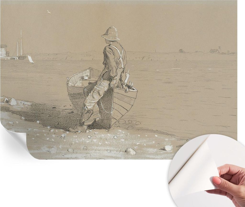Selbstklebende Wandtapete - Dekorative Tapete für Wohnzimmer - Klebefolie für Wandbilder - Tapetenfolie für Wanddekoration - 104x70 cm - Nostalg...