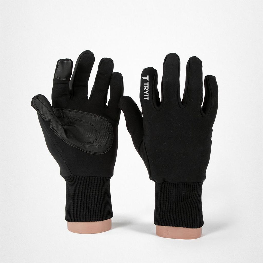 TRYIT 1 Paar Fleece Handschuhe | warme Outdoor-Handschuhe für Damen & Herren | rutschfest & atmungsaktiv | ideal für Wandern, Joggen & Alltag