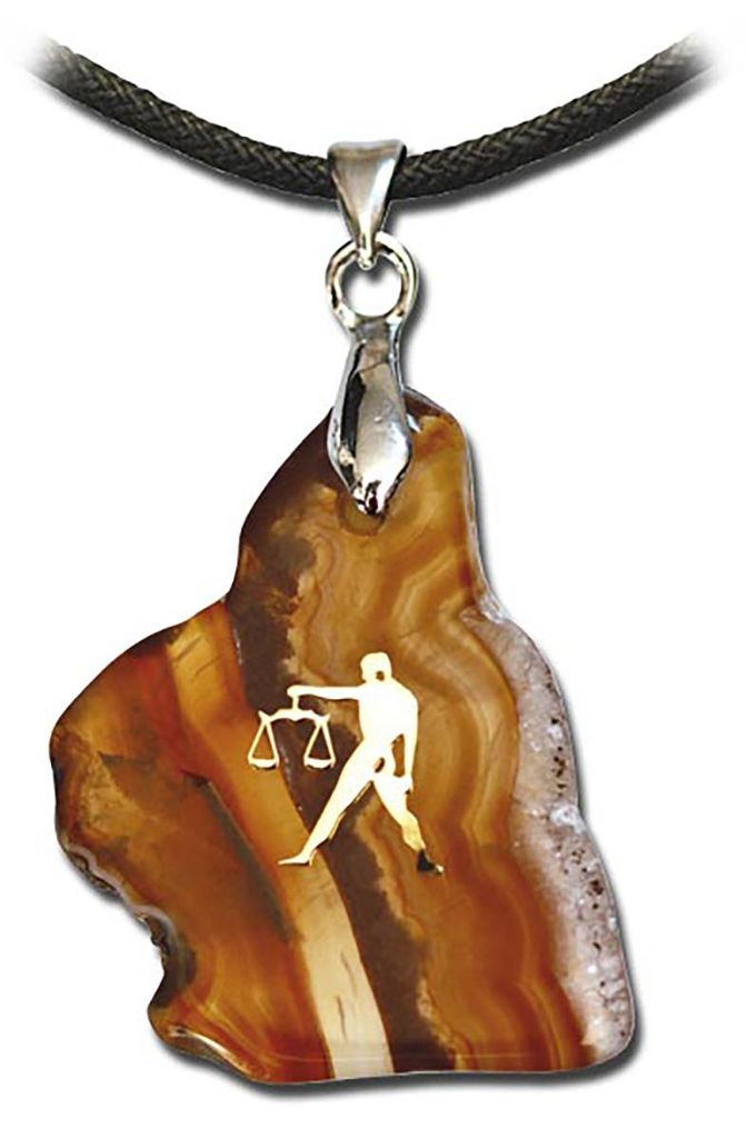 Achat-Sternzeichen Waage Anhänger Schmuck Höhe zwischen 3,5 Produktbild 