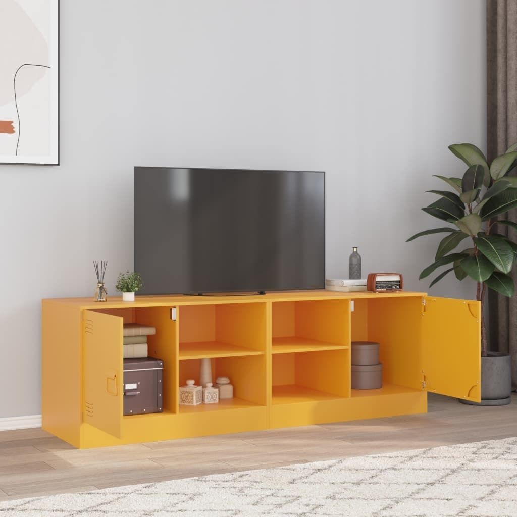Maison Exclusive - TV-Schränke 2 Stk. Senfgelb 67x39x44 cm Stahl
