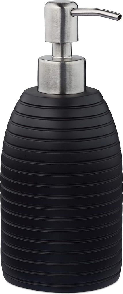 relaxdays Seifenspender 10031053_46 schwarz Polyresin 300,0 ml