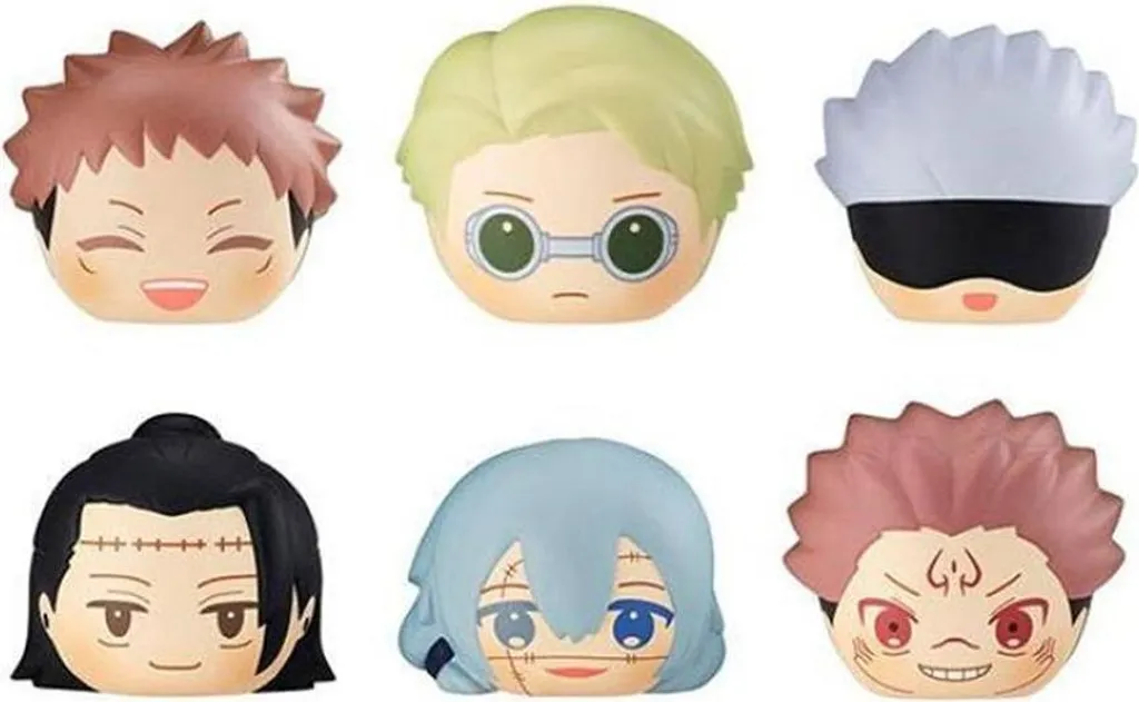 Mascottes Anti-stress Jujutsu Kaisen : Set de 6 Figurines Moelleuses 8cm
