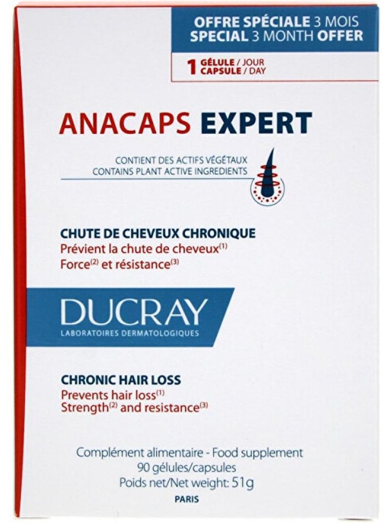 DUCRAY Anacaps Expert, 90 capsules, 2023 Productafbeelding 