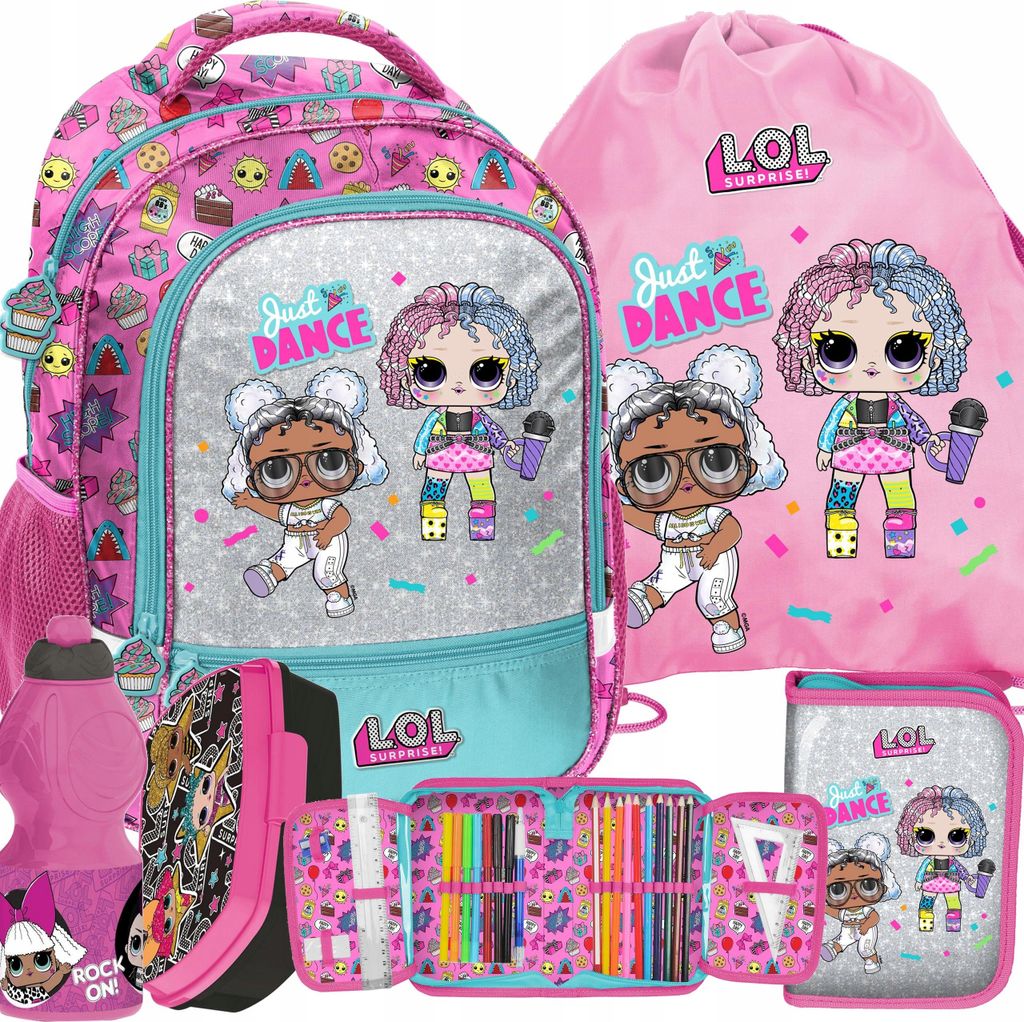 5 Tlg. Set Schulrucksack 18l Schulranzen Federtasche Produktbild 