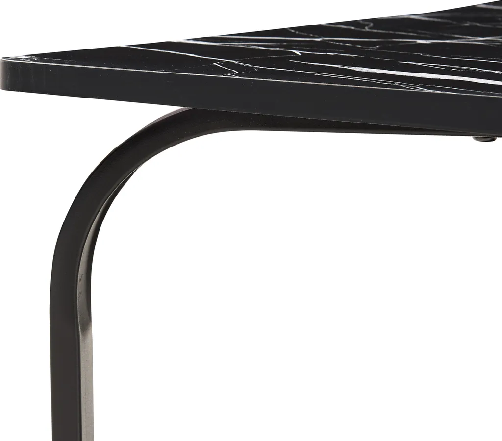 Table basse aspect marbre noir Kolta : design minimaliste et chic - 8