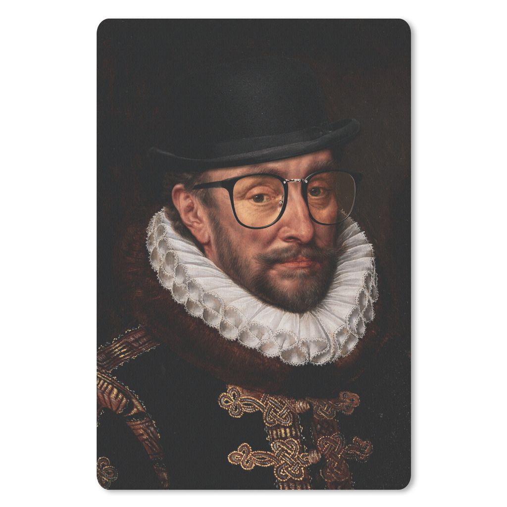 MuchoWow Mauspad Mousepad Wilhelm von Oranien - Adriaen Thomasz - Bril 40x60 cm - Mousepads - Maus Mat - Pad - Mausunterlage - Schreibtisch Acces...