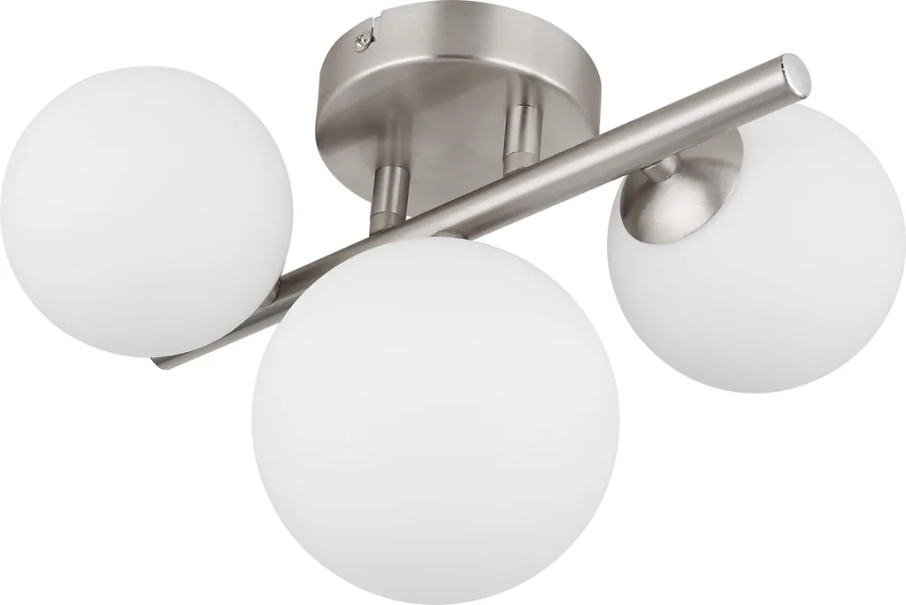 Plafonnier boule en verre avec 3 spots orientables LED basse consommation