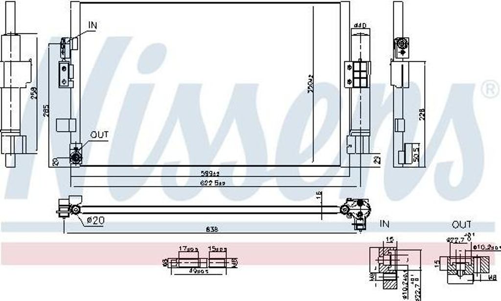 NISSENS 941298 Kondensator Klimaanlage für FORD FOCUS III Turnier +Trockner