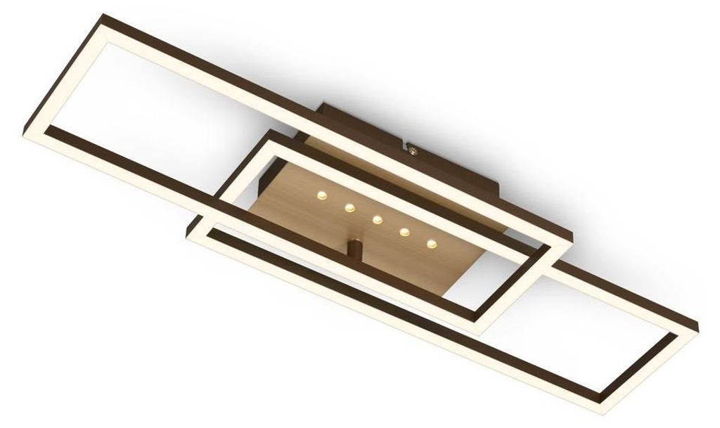 LED ceiling light with LED dots,brown-gold,LED/30W Produktbild 