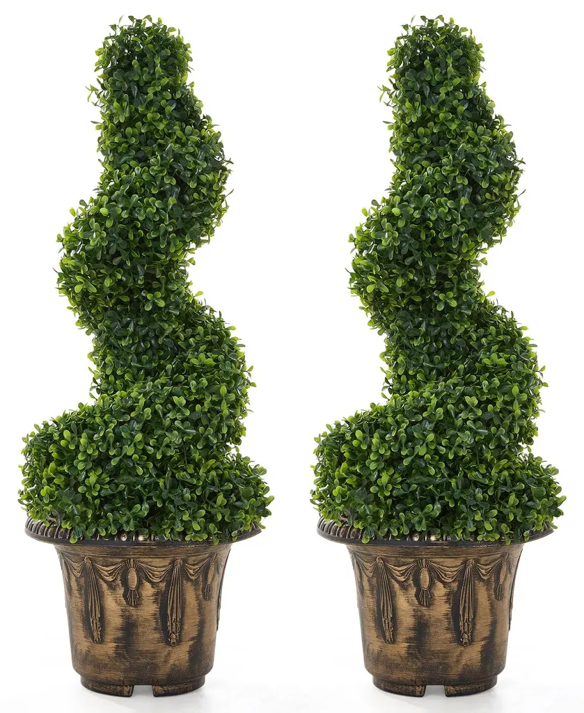 Buis artificiel réaliste 80cm pot - Plante verte artificielle durable