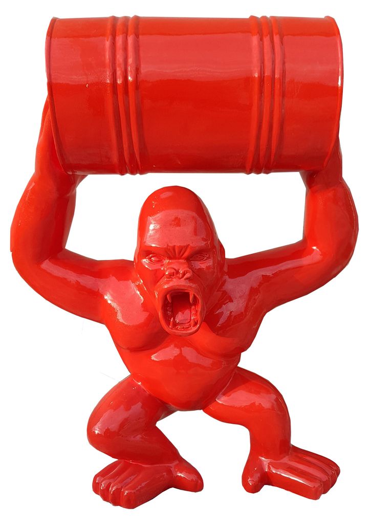 Skulpturen Figuren Statuen Dekoration Deko Gorilla Garten Design Figur Statue