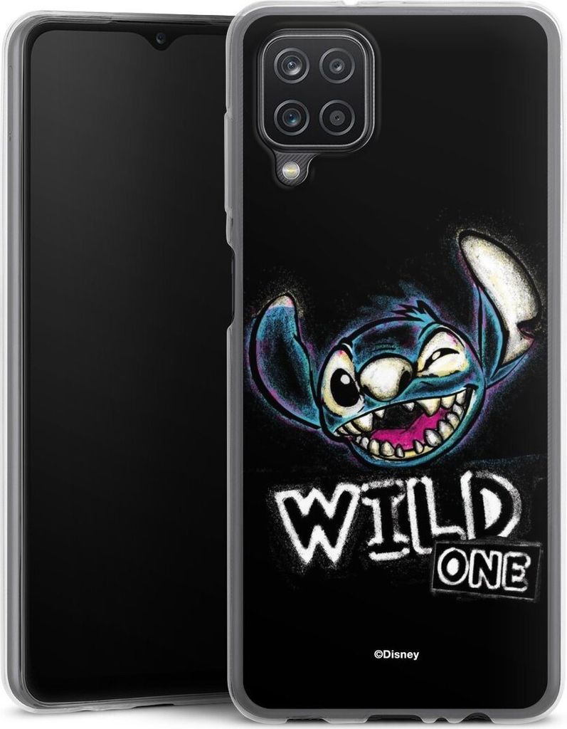 DeinDesign Slim Hülle für Samsung Galaxy A12 Silikon Case Ultra Dünn Handyhülle Disney Offizielles Lizenzprodukt Lilo & Stitch