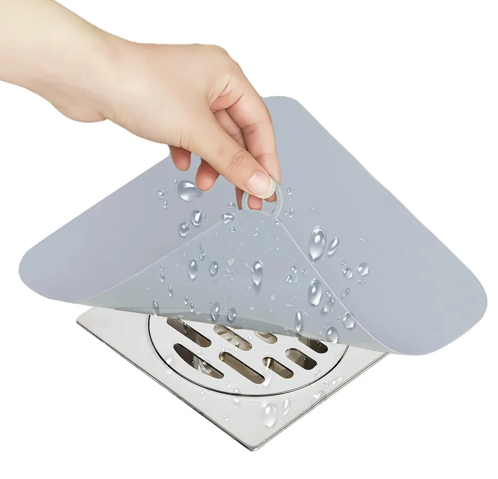 Étagère de douche et cache-siphon anti-odeur en silicone pour stopper les remu
