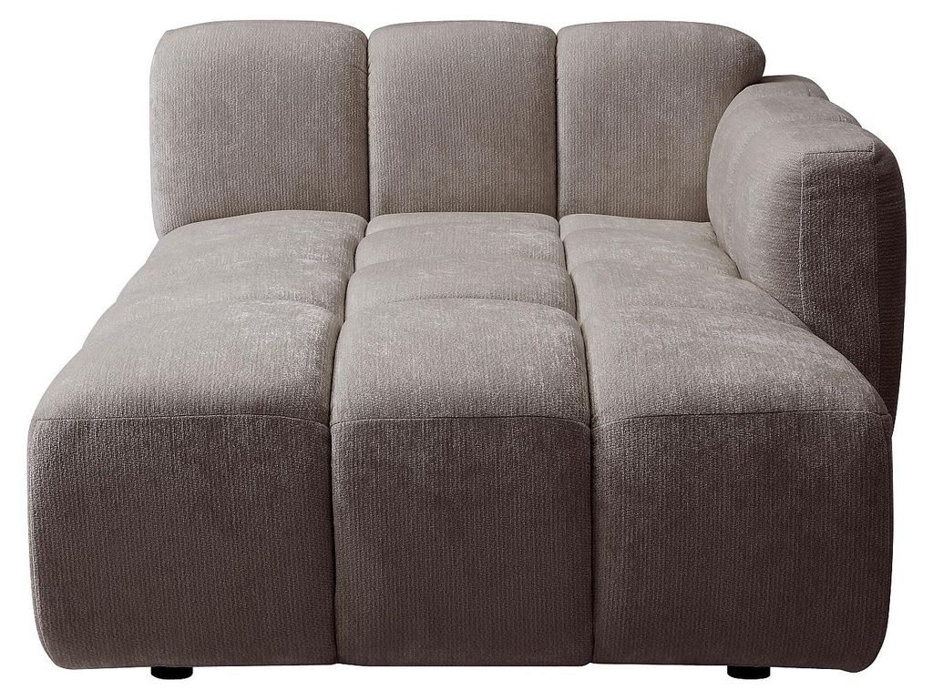 Gerade Récamiere-Sofa aus strukturiertem Stoff in Taupe CARLIVI