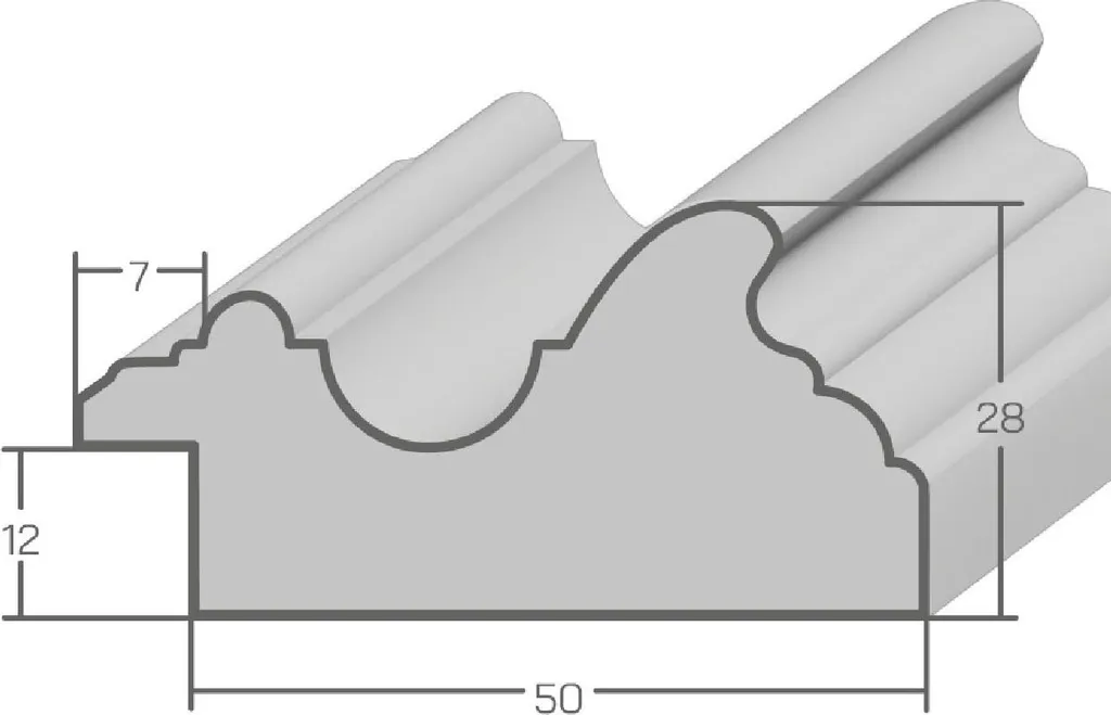 Specchio da parete MendeFrames H017 noce 50x50 cm - 3