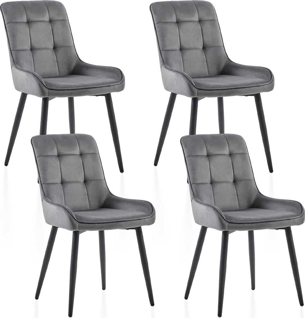 CLIPOP lot de 4 chaises de salle à manger, chaise de salon Image du produit 