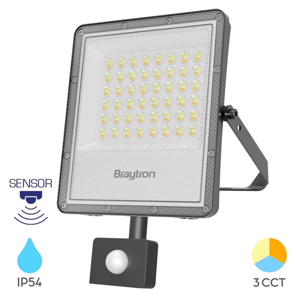 Braytron LED Flutlichtstrahler mit Bewegungsmelder 50 W Produktbild 