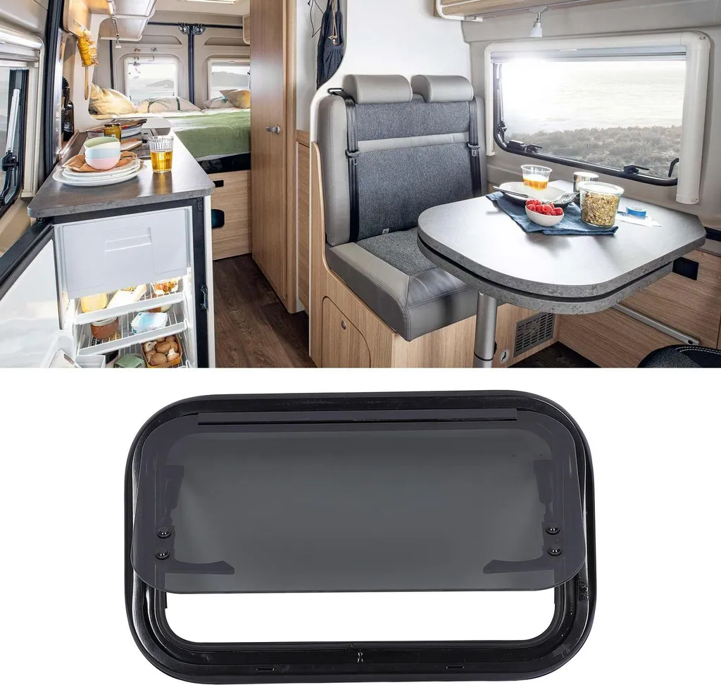 Fenêtre coulissante camping-car 20x12 pouces avec cadre de fixation noir