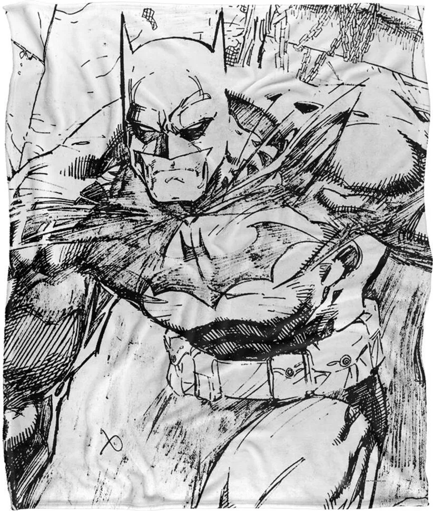 Plaid Batman Couverture de Lit Croquis TV18655 en Taille Unique