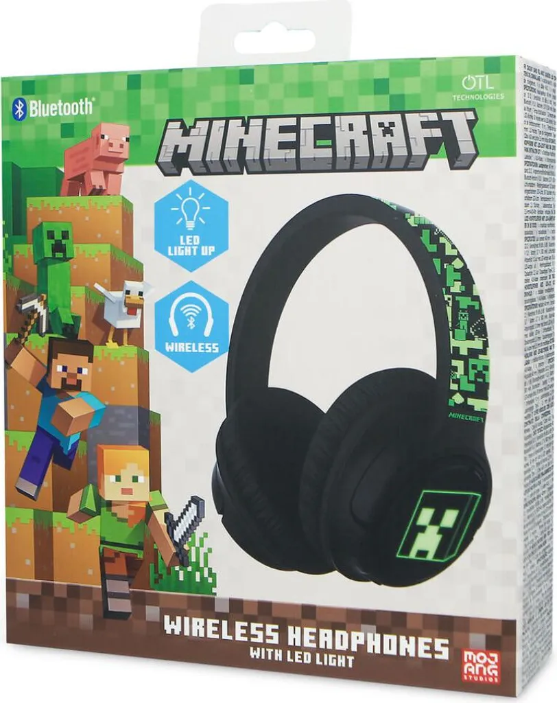 MINECRAFT Casque Supra-Auriculaire sans Fil Bluetooth avec LED Intégrées - 4