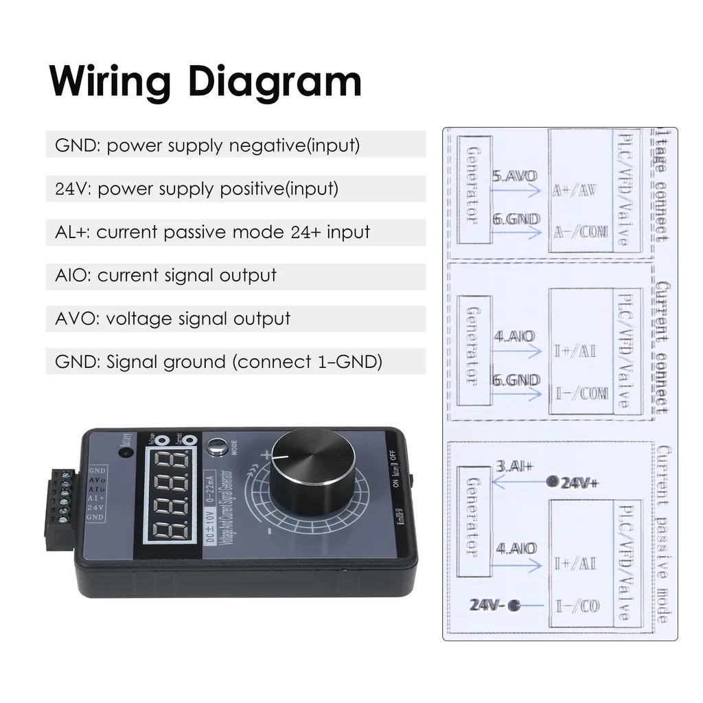 Simulateur de signal analogique programmable -10V / 22mA - Générateur 0-20mA