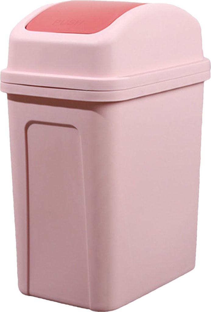 Mülleimer für Zuhause mit verdicktem Deckel, Pressetyp, Schwenkdeckel, großes Fassungsvermögen, für Küche, Hotel, Badezimmer, Büro