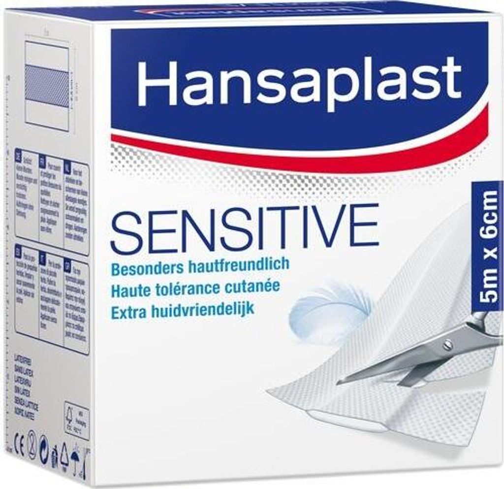 Hansaplast Pansement Sensitive 6 cmx5 m Rouleau 1 pc Image du produit 
