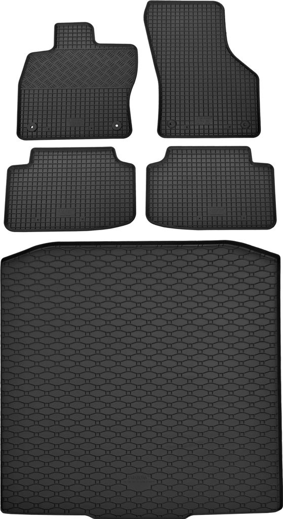 Passgenaue Gummifußmatten und Laderaumwanne von Z4L passend für SKODA Octavia III Kombi ab 2013