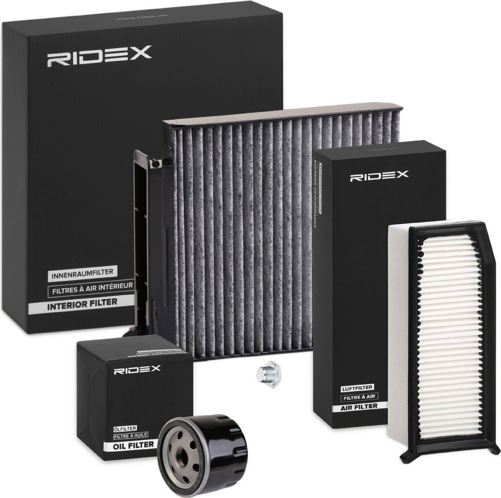 RIDEX Filterset Inspektionspaket Filtersatz für RENAULT Clio III Schrägheck (BR0/1, CR0/1) Clio IV Schrägheck (BH) für DACIA DUSTER