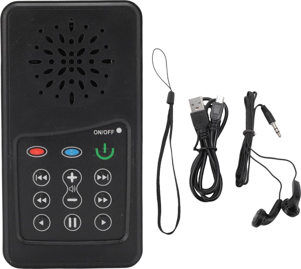 8G solarbetriebener Scripture Player Handheld 500mAh batteriebetriebener wiederaufladbarer Leser für Indoor Outdoor Hindi, Gujarati, Malayalam, Hymne
