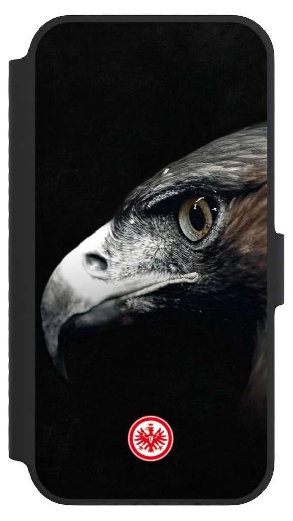 NIVOCASE Klapphülle für Apple iPhone 14 Handyhülle aus Kunst Leder NIVOflip schwarz Europameisterschaft Eintracht Frankfurt Offizielles Lizenzpr...