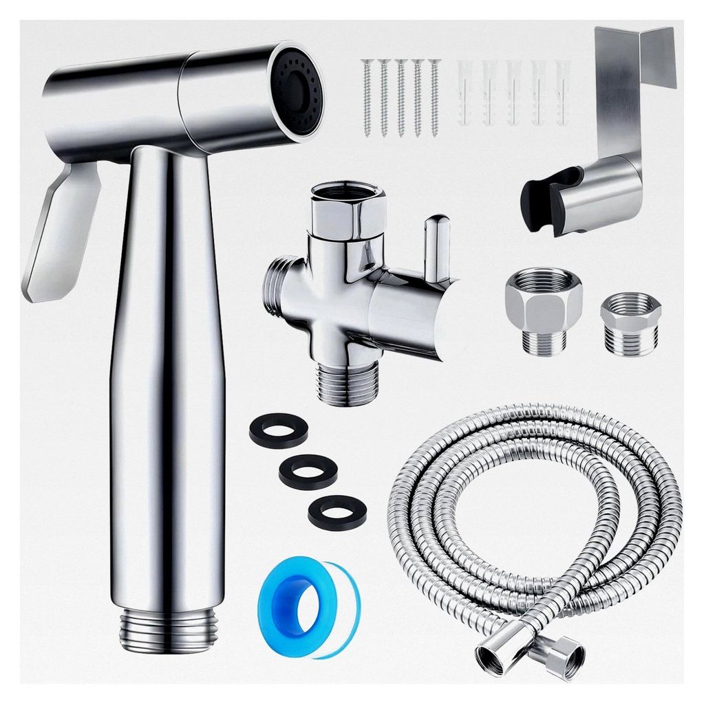 Bidet-Handbrause, Handgehaltener Sprayer für Toiletten mit 1,5 m Teleskoprohr für persönliche Hygiene und Reinigung