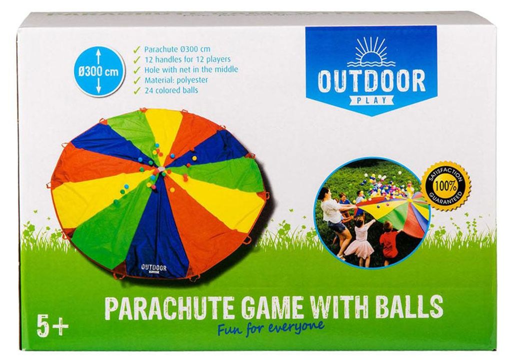 Parachute de jeu en tissu avec balles pour l'extérieur Image du produit 