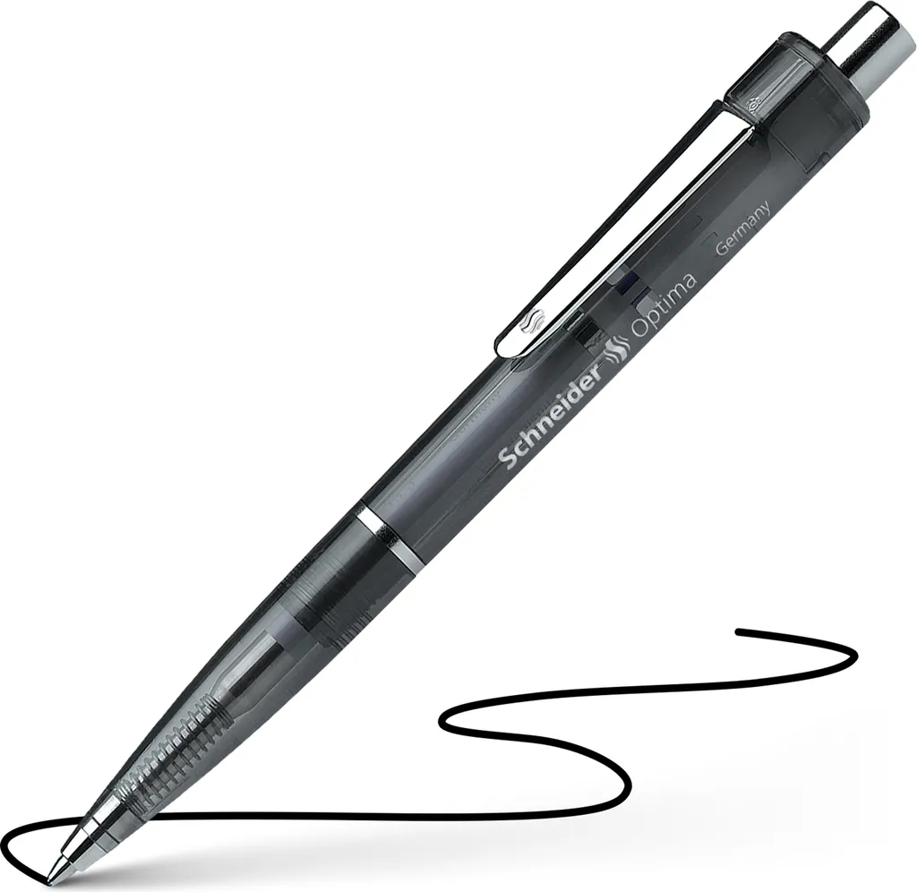 Stylo à bille pour documents officiels OPTIMA noir lot de 10 pièces