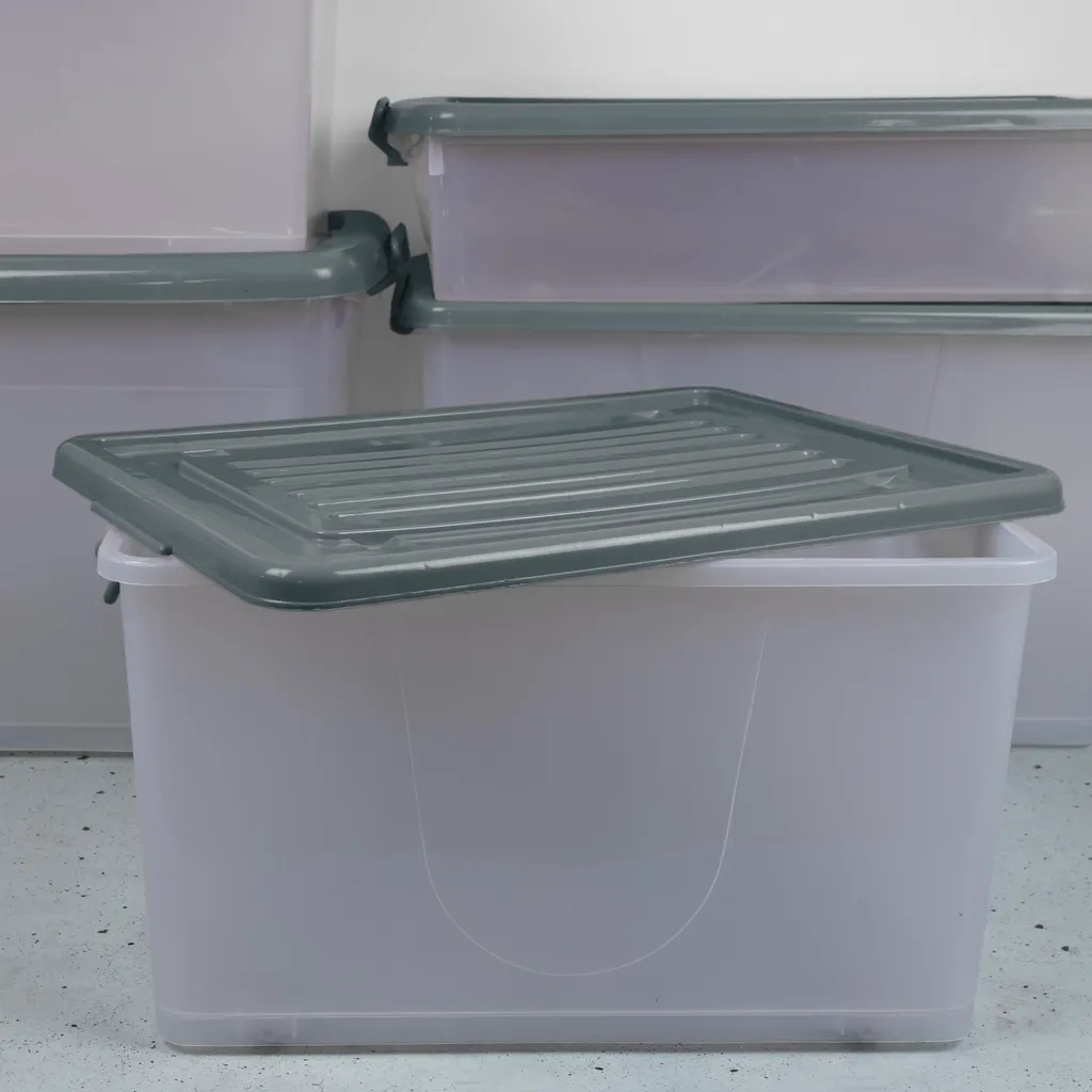 Boîte de rangement plastique 60L : stoppez le désordre et l'humidité