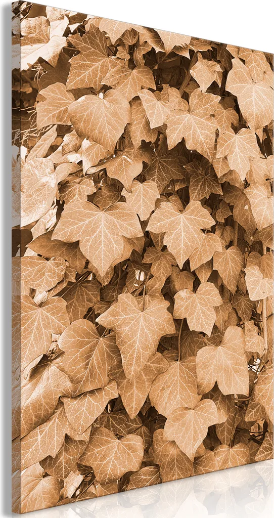 Quadro Moderno Edera Autunnale 80x120 | Tela TNT Foglie Colorate