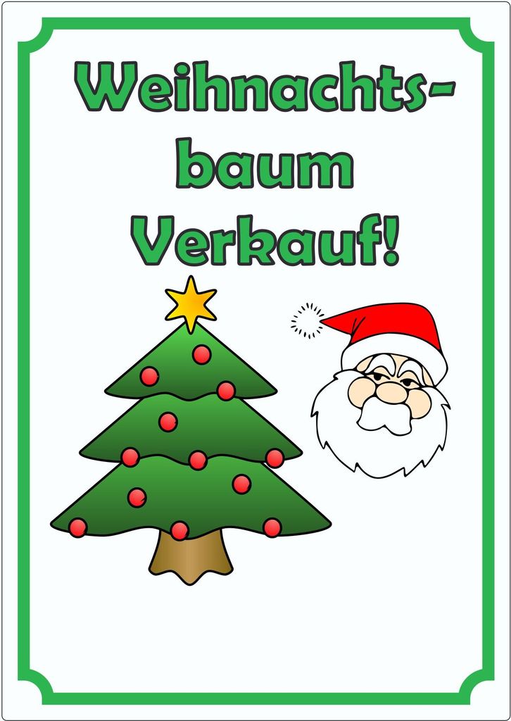 Werbeaufkleber Aufkleber Weihnachtsbaum Hochkant A0 (841x1189mm)