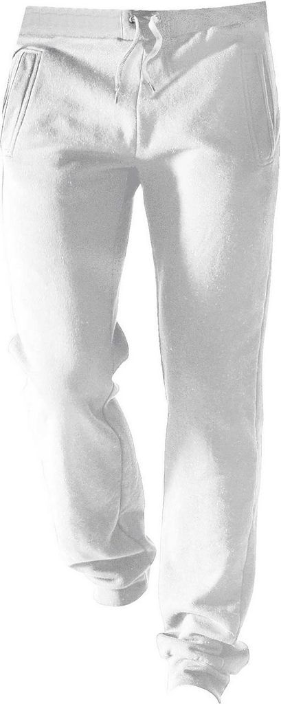 Kariban Herren Jogginghose Trainingshose Sporthose Fitness Jogpants, Größe:L, Farbe:Weiß