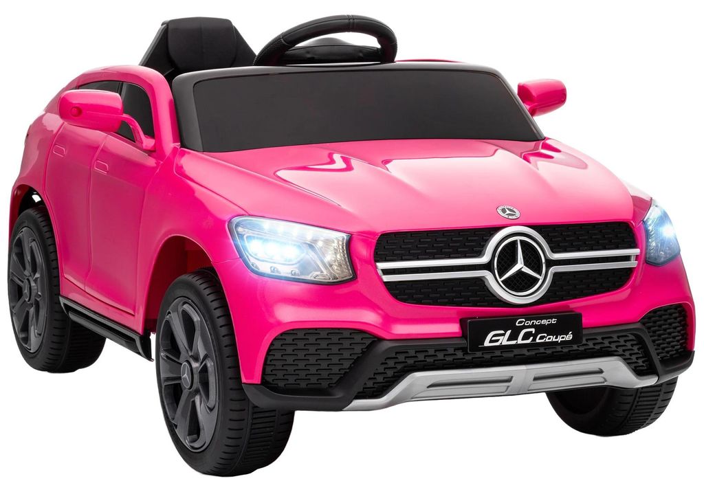 Kinder Elektroauto - Aufsitzauto - Akku 12 V - Fernbedienung 2,4 GHz - 4 Räder - Metallrahmen - Hupe - Ab 14 Jahren - Pink